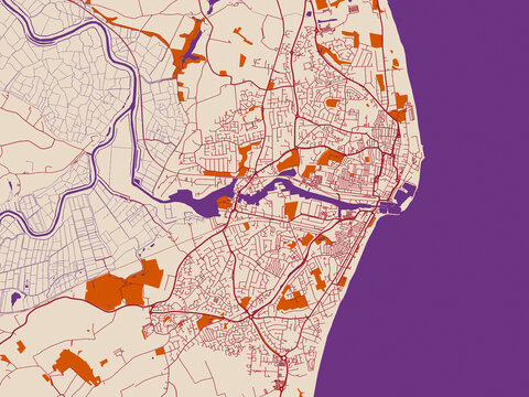 Urban grid map &mdash; Lowestoft, United Kingdom