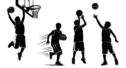 Basketball Players in Action. © Khansa505