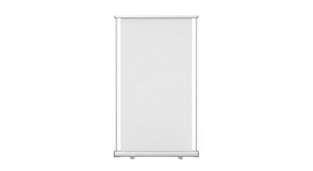 Blank roll up banner stand mockup display for advertising and presentation isolated on transparent background