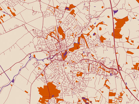 City map poster of Elmshorn, Germany