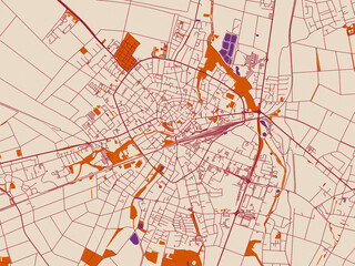 Obraz premium Euskirchen, Germany – street map