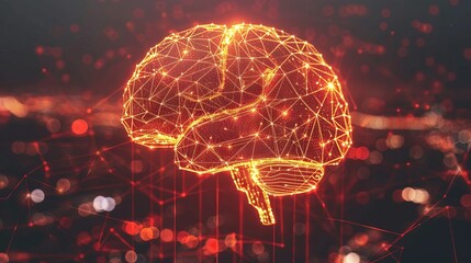 Futuristic ai brain embedded in a digital cityscape showcasing advanced neural network technology