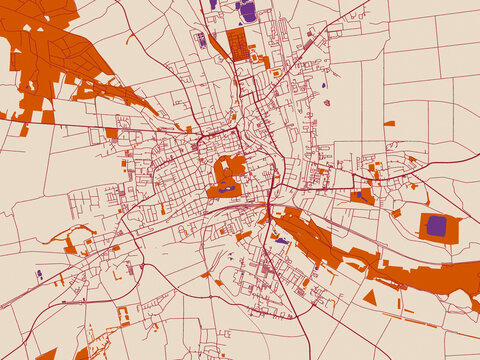 Urban map poster &mdash; Gotha, Germany
