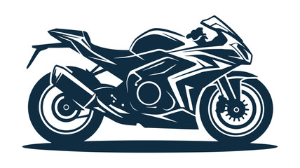 Obraz premium Sleek sport motorcycle silhouette