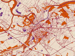 Fototapeta premium City map background — Gyor, Hungary