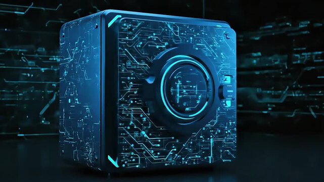 digital-vault-locking-confidential-files-cyber-security