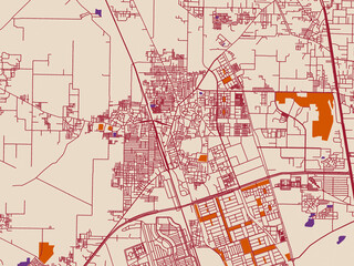 Fototapeta premium City map of Narela, India