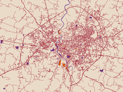 City map poster &mdash; Rewa, India