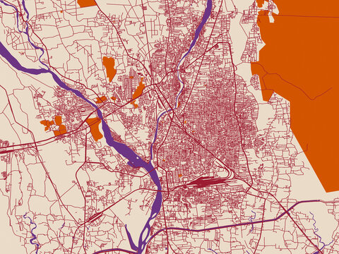 City map background &mdash; Siliguri, India