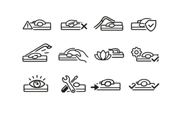 Icon misaligned lock calm sash crossed vector warning risk partial window engagement