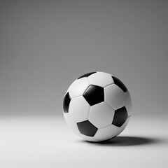 classic soccer ball isolated on white background in a studio
