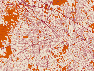 Fototapeta premium Urban planning style map of Busto Arsizio, Italy