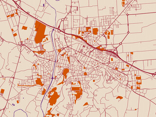 Naklejka premium City map of Cesena, Italy