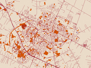 Fototapeta premium Street network map of Latina, Italy