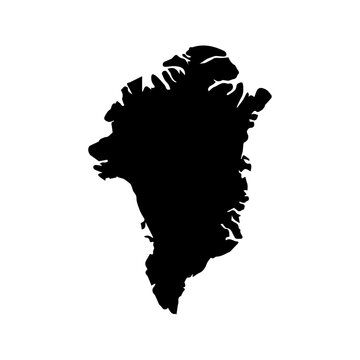 Greenland Map Icon in Vector art