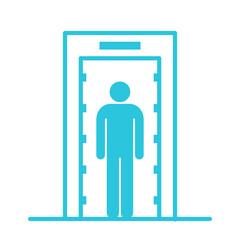 Security gate icon. Isolated on white background. From blue icon set.