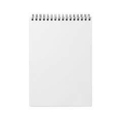 Blank spiral notebook isolated on transparent background