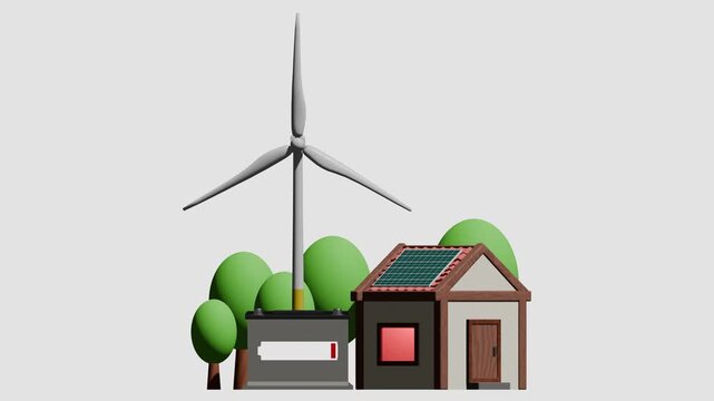 Solar House And Wind Turbine Green Technologies