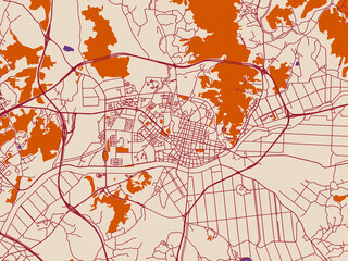 Fototapeta premium City map background — Anseong, Korea, Republic of