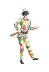 Harlequin carnival costume