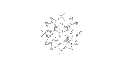 A circular burst of math symbols arranged in a radial pattern, forming an abstract and intellectual design.