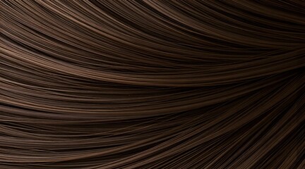 Obraz premium Close up of luxurious brown hair with shiny highlights for hair care concepts