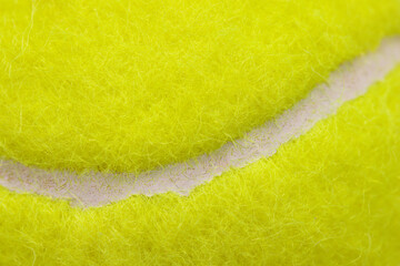 Close-up tennis ball , macro shot