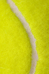 Close-up tennis ball , macro shot