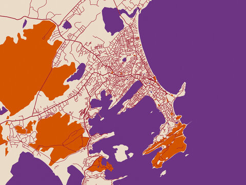 City map of Trincomalee, Sri Lanka