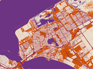 Urban Map Poster Almere Netherlands