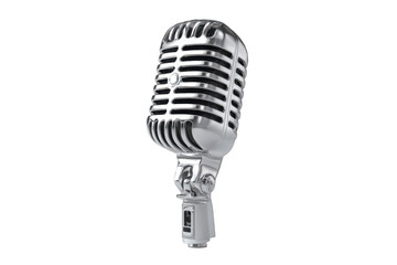 Fototapeta premium retro microphone icon on a white background