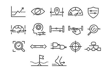 Icon automation limit awareness check mindful vector focus icons range condition control