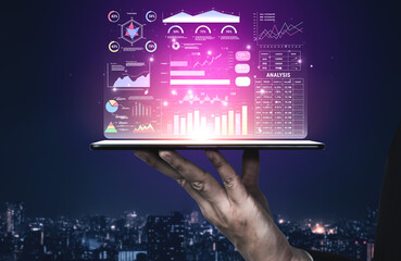 An advanced financial and business performance data dashboard. A professional interface for deep analysis of stock, product, and company metrics. Motif