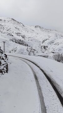 snow covered road