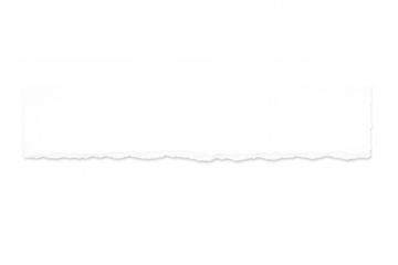Ripped white paper strip on transparent background creating torn edge texture for copy space message