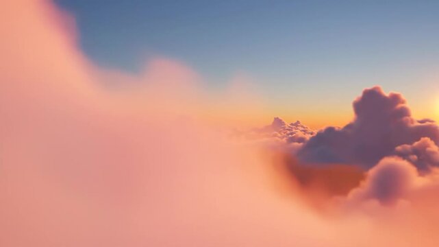 Pink clouds at sunset atmospheric scenery and celestial display