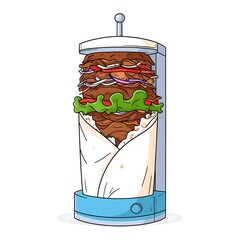 Delicious Shawarma Machine - A Culinary Delight of Middle Eastern Cuisine.