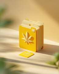 Cannabis-themed file organizer in sunlit setting for office decor and design inspiration,Marijuana Awareness Month