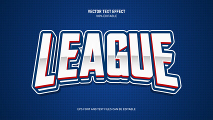 League text effect, classic sport style © ricks