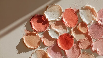 Abstract art with colorful pastel paint strokes on canvas for creative design