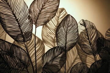 Shadow Art Leaf Design