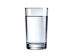 Clear Glass of Water Half Full.
