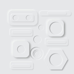 neumorphism White Shapes Design