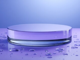 Purple Circular Glass
