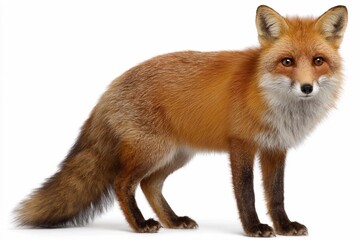 Obraz premium Fox gazing on a white background
