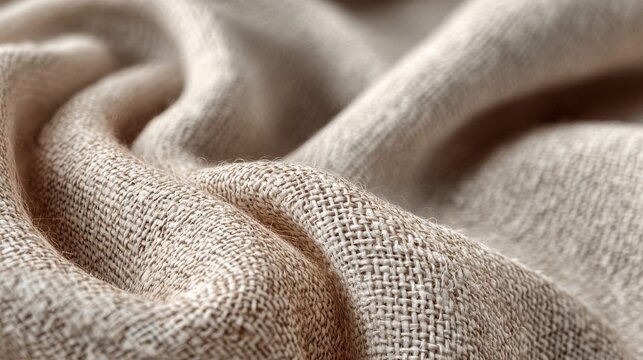 Natural linen fabric texture background with organic woven detail.