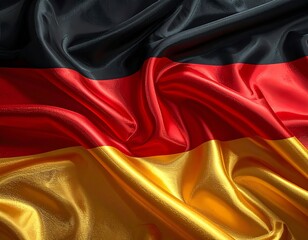 waving national flag of germany