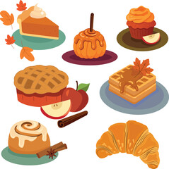 Autumn Bakery Set &ndash; Cozy Fall Pastries and Desserts