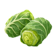 Obraz premium Minimal 2D flat vector of a Cabbage Rolls, icon-style illustration on a white background