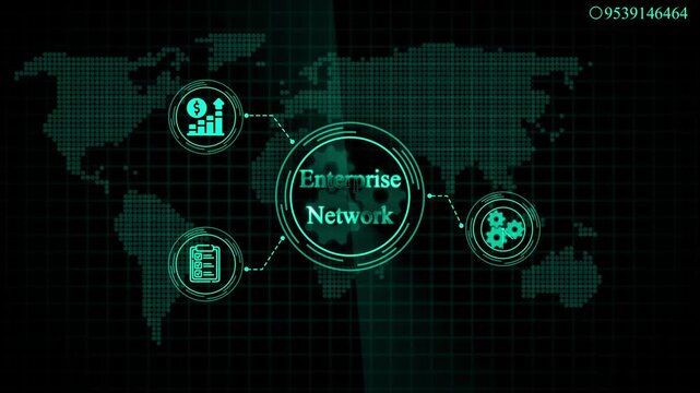 Enterprise Network Global Connectivity Infographic